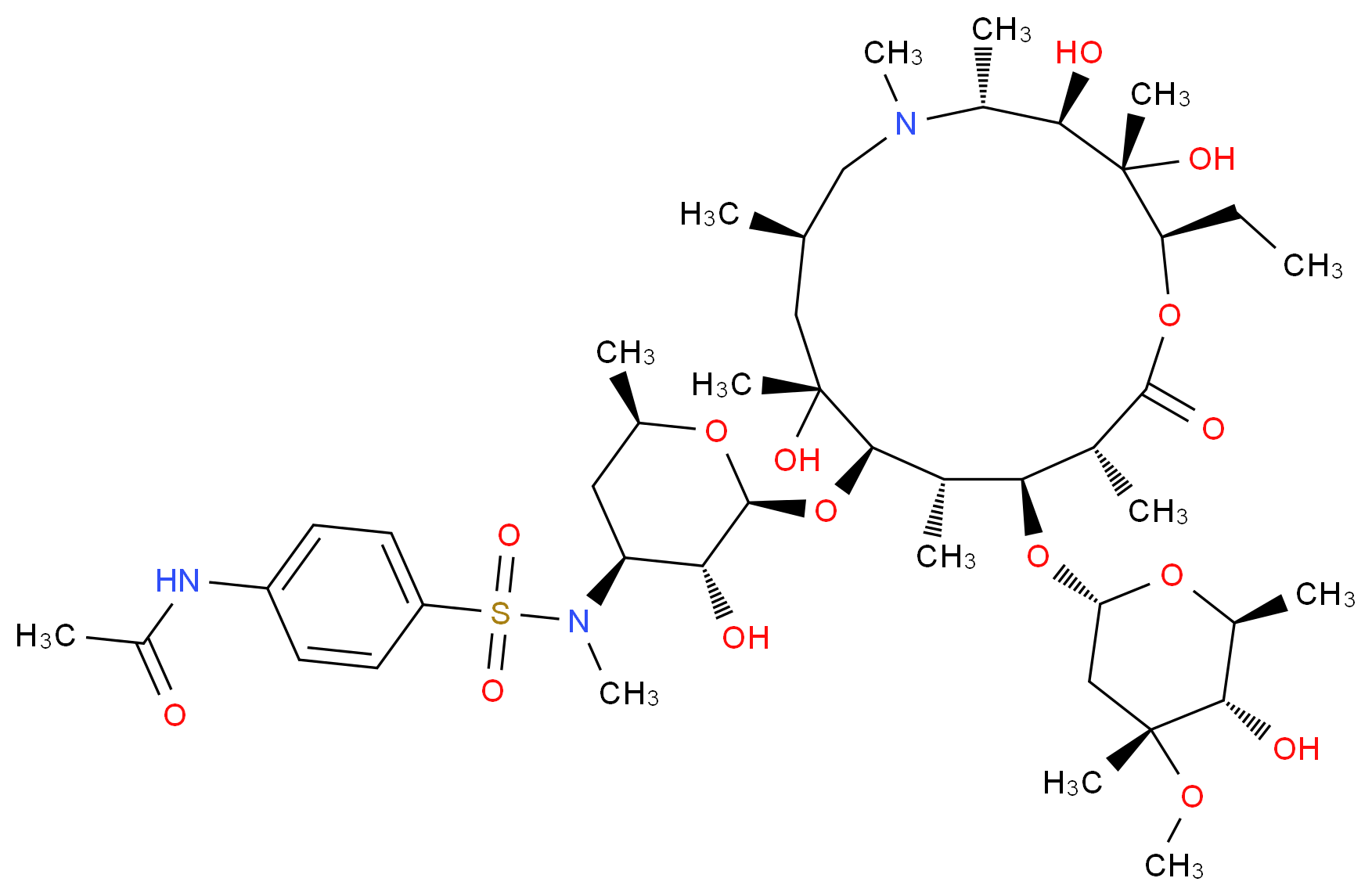 3'-N-[[4-(Acetylamino)phenyl]sulfonyl]-3'-N-demethyl Azithromycin_Molecular_structure_CAS_612069-30-4)