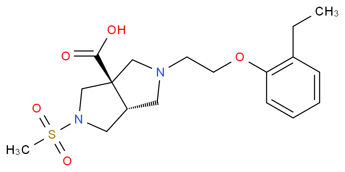 (3aR*,6aR*)-2-[2-(2-ethylphenoxy)ethyl]-5-(methylsulfonyl)hexahydropyrrolo[3,4-c]pyrrole-3a(1H)-carboxylic acid_Molecular_structure_CAS_)