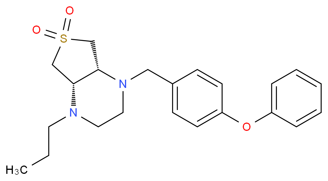 (4aS*,7aR*)-1-(4-phenoxybenzyl)-4-propyloctahydrothieno[3,4-b]pyrazine 6,6-dioxide_Molecular_structure_CAS_)