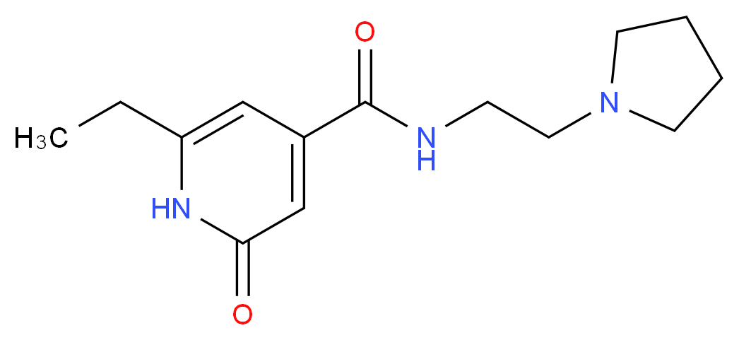 6-ethyl-2-oxo-N-(2-pyrrolidin-1-ylethyl)-1,2-dihydropyridine-4-carboxamide_Molecular_structure_CAS_)