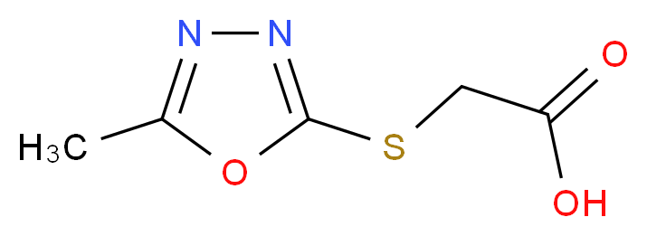 (5-Methyl-[1,3,4]oxadiazol-2-ylsulfanyl)-acetic acid_Molecular_structure_CAS_)