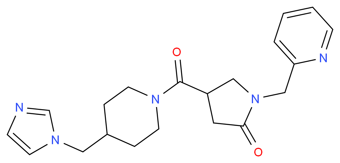 4-{[4-(1H-imidazol-1-ylmethyl)-1-piperidinyl]carbonyl}-1-(2-pyridinylmethyl)-2-pyrrolidinone_Molecular_structure_CAS_)