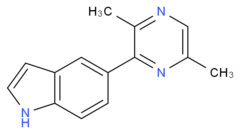 5-(3,6-dimethylpyrazin-2-yl)-1H-indole_Molecular_structure_CAS_)