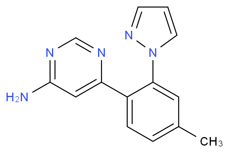6-[4-methyl-2-(1H-pyrazol-1-yl)phenyl]pyrimidin-4-amine_Molecular_structure_CAS_)