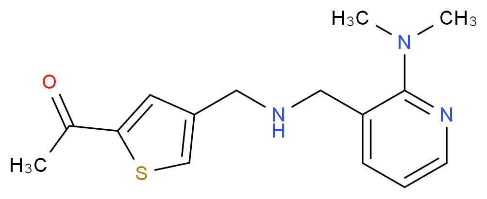 1-{4-[({[2-(dimethylamino)-3-pyridinyl]methyl}amino)methyl]-2-thienyl}ethanone_Molecular_structure_CAS_)