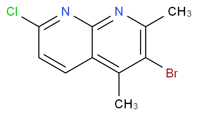 3-Bromo-7-chloro-2,4-dimethyl-1,8-naphthyridine_Molecular_structure_CAS_)