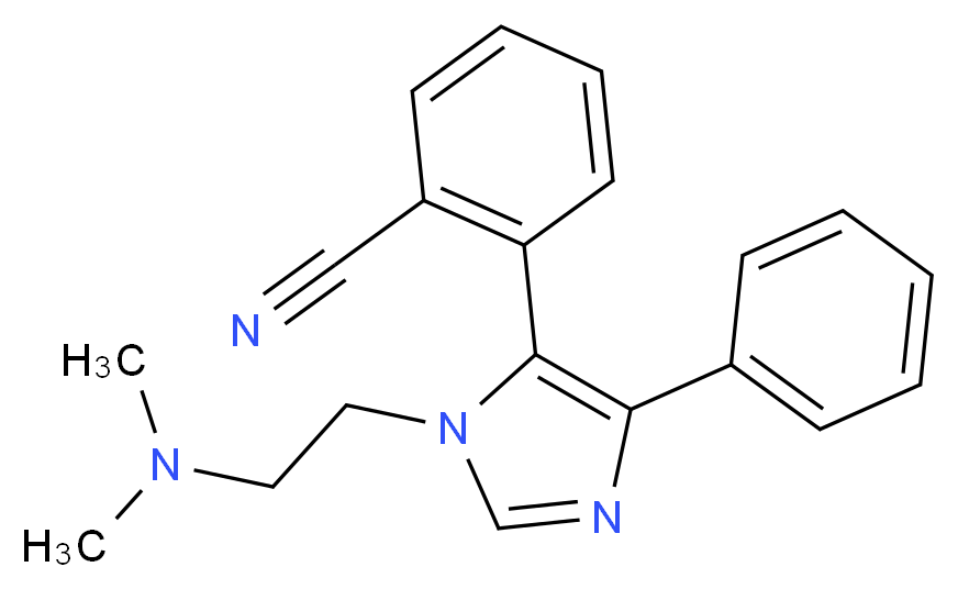 2-{1-[2-(dimethylamino)ethyl]-4-phenyl-1H-imidazol-5-yl}benzonitrile_Molecular_structure_CAS_)