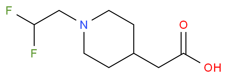 2-[1-(2,2-difluoroethyl)piperidin-4-yl]acetic acid_Molecular_structure_CAS_)