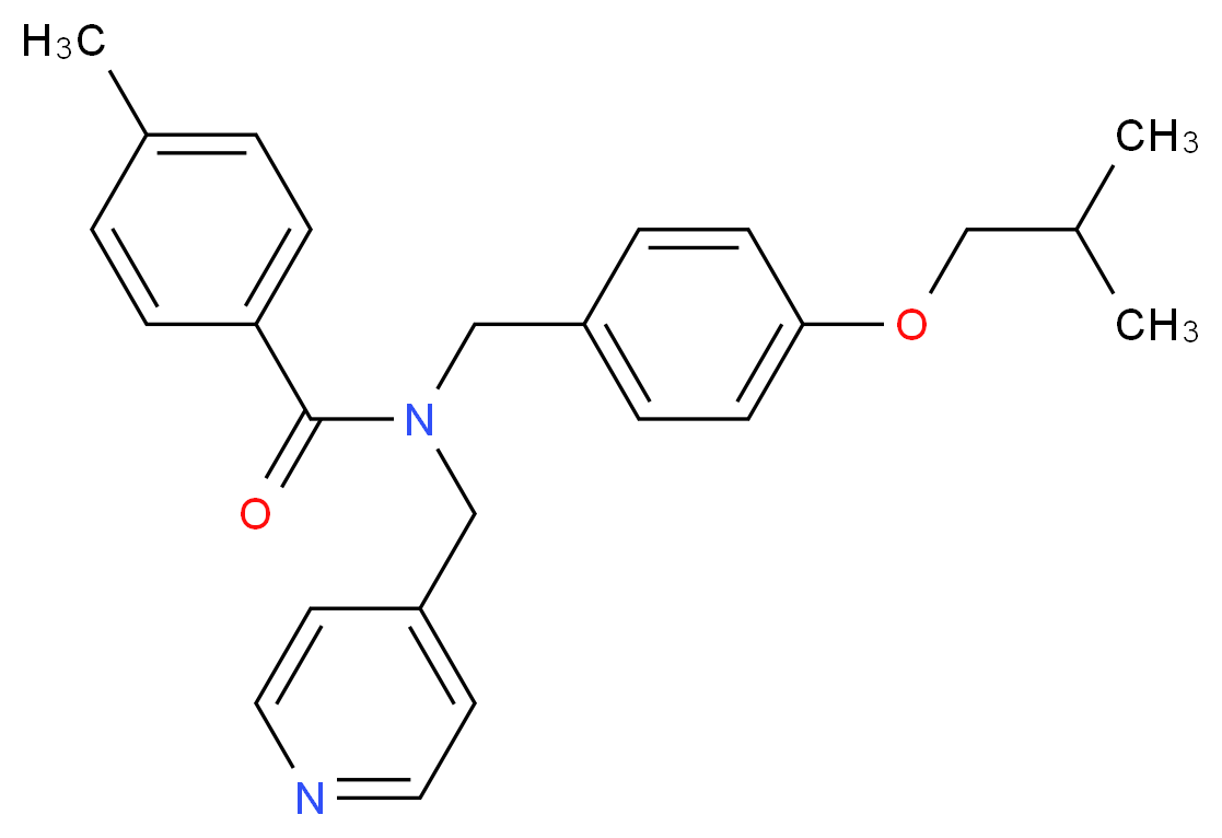 N-(4-isobutoxybenzyl)-4-methyl-N-(4-pyridinylmethyl)benzamide_Molecular_structure_CAS_)