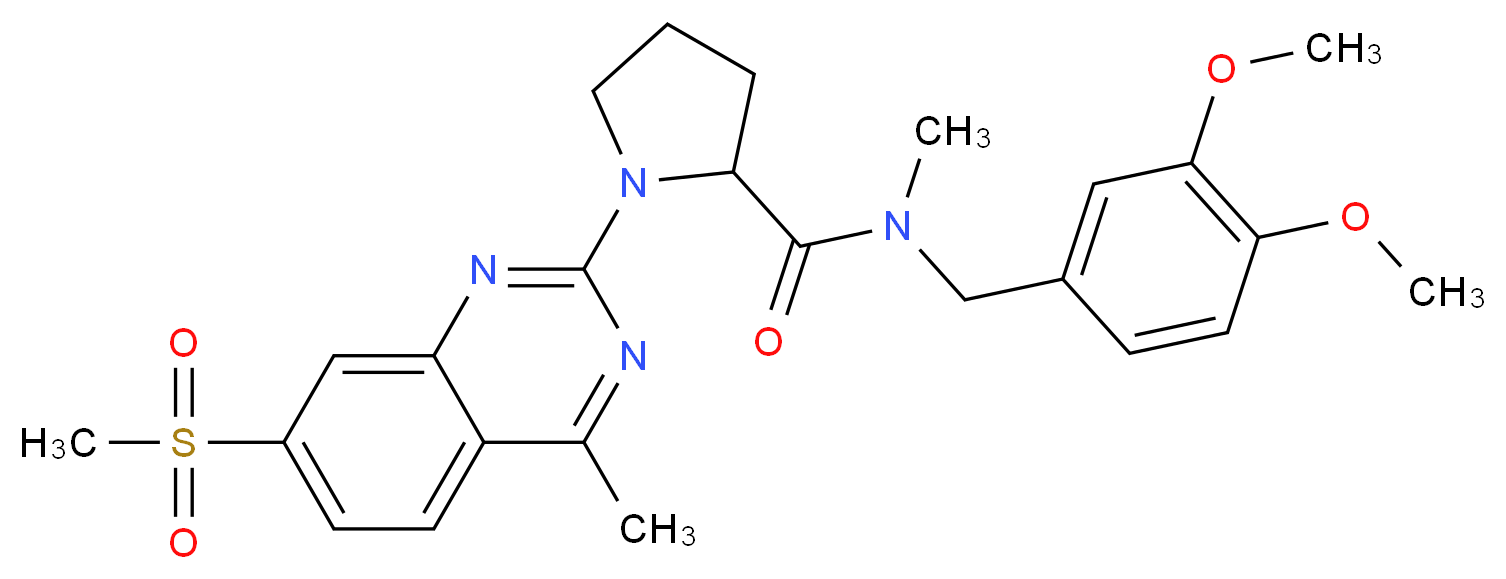 N-(3,4-dimethoxybenzyl)-N-methyl-1-[4-methyl-7-(methylsulfonyl)-2-quinazolinyl]prolinamide_Molecular_structure_CAS_)
