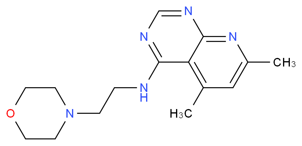 5,7-dimethyl-N-(2-morpholin-4-ylethyl)pyrido[2,3-d]pyrimidin-4-amine_Molecular_structure_CAS_)