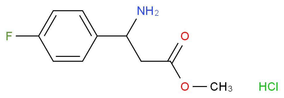 methyl 3-amino-3-(4-fluorophenyl)propanoate hydrochloride_Molecular_structure_CAS_)