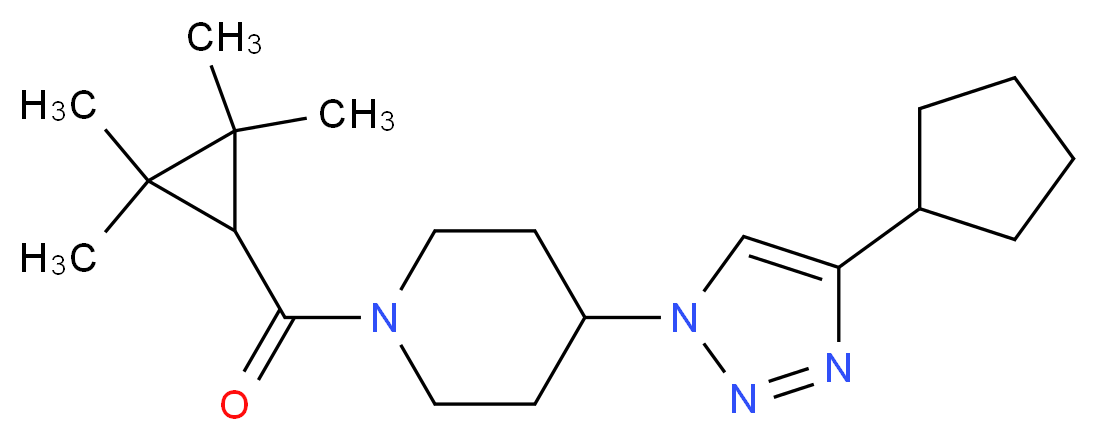4-(4-cyclopentyl-1H-1,2,3-triazol-1-yl)-1-[(2,2,3,3-tetramethylcyclopropyl)carbonyl]piperidine_Molecular_structure_CAS_)