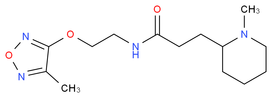 N-{2-[(4-methyl-1,2,5-oxadiazol-3-yl)oxy]ethyl}-3-(1-methyl-2-piperidinyl)propanamide_Molecular_structure_CAS_)