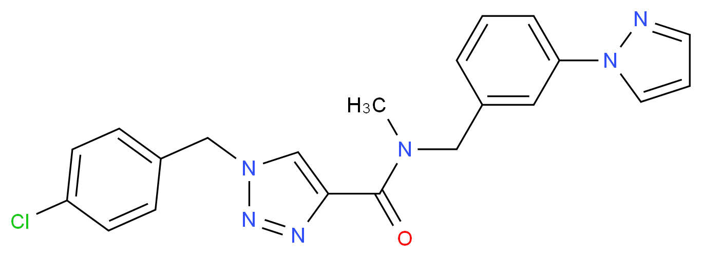 1-(4-chlorobenzyl)-N-methyl-N-[3-(1H-pyrazol-1-yl)benzyl]-1H-1,2,3-triazole-4-carboxamide_Molecular_structure_CAS_)