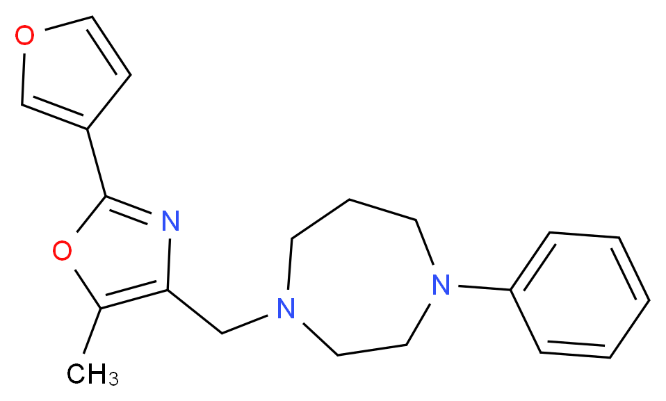 1-{[2-(3-furyl)-5-methyl-1,3-oxazol-4-yl]methyl}-4-phenyl-1,4-diazepane_Molecular_structure_CAS_)