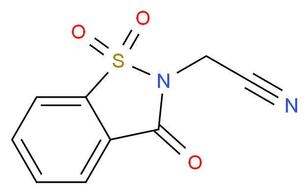 (1,1,3-Trioxo-1,3-dihydro-1lambda*6*-benzo[d]isothiazol-2-yl)-acetonitrile_Molecular_structure_CAS_52188-12-2)