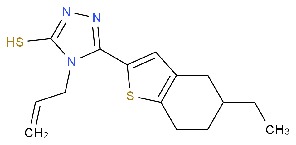 4-allyl-5-(5-ethyl-4,5,6,7-tetrahydro-1-benzothien-2-yl)-4H-1,2,4-triazole-3-thiol_Molecular_structure_CAS_)