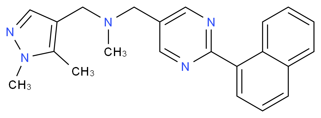 1-(1,5-dimethyl-1H-pyrazol-4-yl)-N-methyl-N-{[2-(1-naphthyl)pyrimidin-5-yl]methyl}methanamine_Molecular_structure_CAS_)