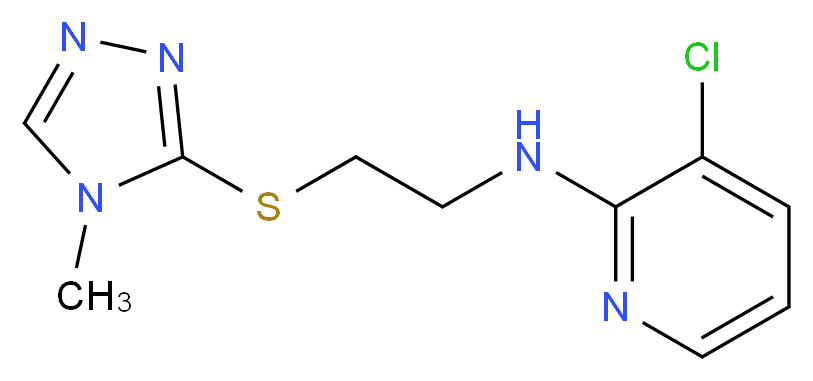 3-chloro-N-{2-[(4-methyl-4H-1,2,4-triazol-3-yl)thio]ethyl}-2-pyridinamine_Molecular_structure_CAS_)