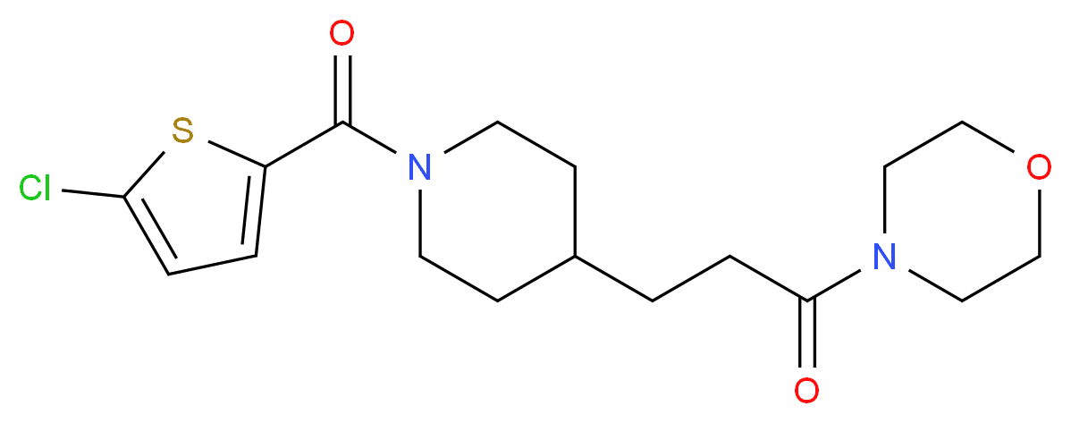 4-(3-{1-[(5-chloro-2-thienyl)carbonyl]-4-piperidinyl}propanoyl)morpholine_Molecular_structure_CAS_)
