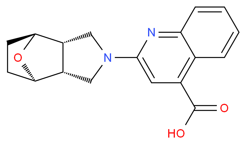 2-[(1R*,2R*,6S*,7S*)-10-oxa-4-azatricyclo[5.2.1.0~2,6~]dec-4-yl]-4-quinolinecarboxylic acid_Molecular_structure_CAS_)