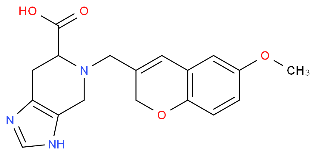 5-[(6-methoxy-2H-chromen-3-yl)methyl]-4,5,6,7-tetrahydro-3H-imidazo[4,5-c]pyridine-6-carboxylic acid_Molecular_structure_CAS_)