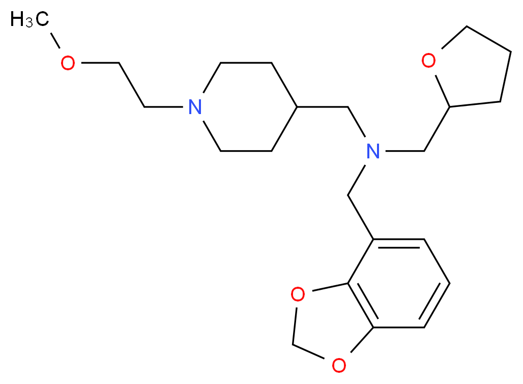 (1,3-benzodioxol-4-ylmethyl){[1-(2-methoxyethyl)-4-piperidinyl]methyl}(tetrahydro-2-furanylmethyl)amine_Molecular_structure_CAS_)