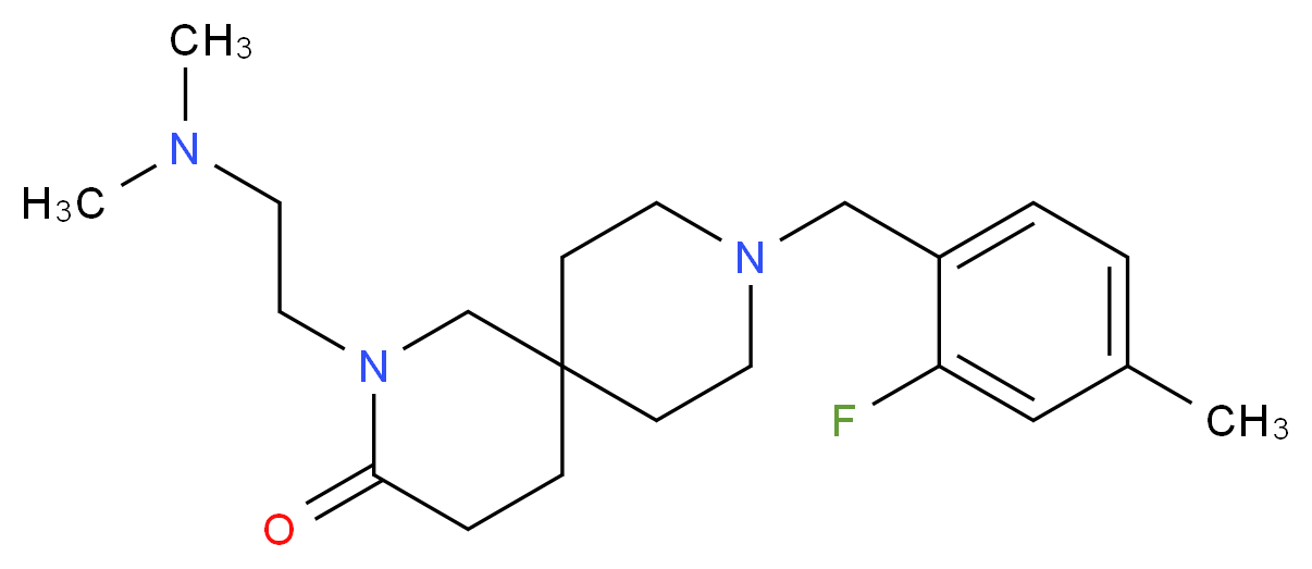 2-[2-(dimethylamino)ethyl]-9-(2-fluoro-4-methylbenzyl)-2,9-diazaspiro[5.5]undecan-3-one_Molecular_structure_CAS_)