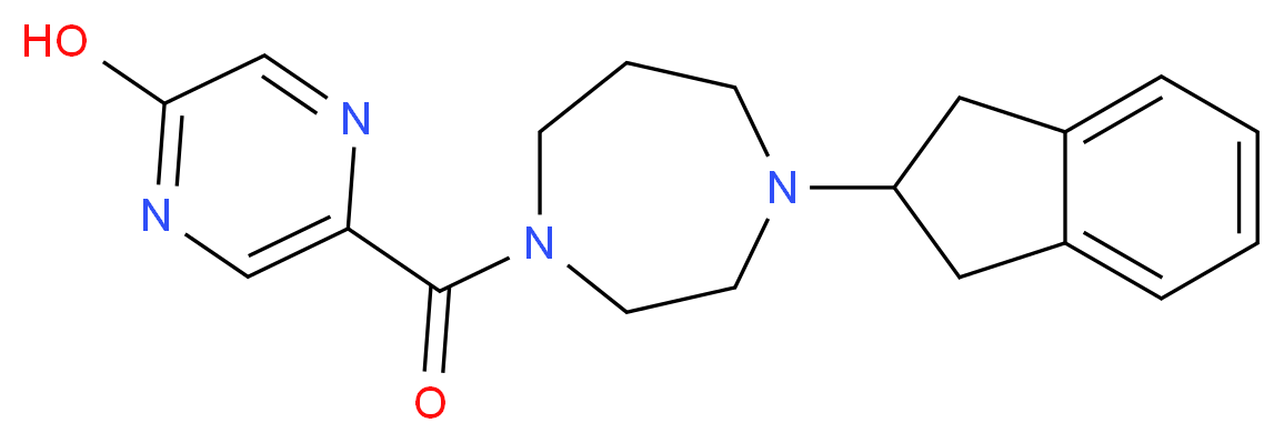 5-{[4-(2,3-dihydro-1H-inden-2-yl)-1,4-diazepan-1-yl]carbonyl}-2-pyrazinol_Molecular_structure_CAS_)