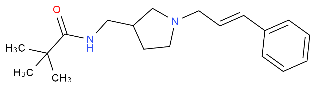 2,2-dimethyl-N-({1-[(2E)-3-phenylprop-2-en-1-yl]pyrrolidin-3-yl}methyl)propanamide_Molecular_structure_CAS_)