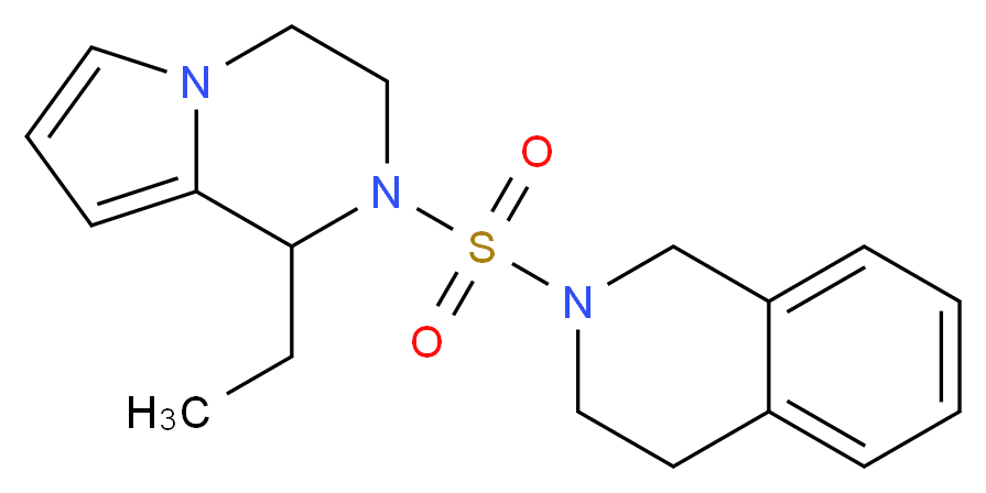 2-[(1-ethyl-3,4-dihydropyrrolo[1,2-a]pyrazin-2(1H)-yl)sulfonyl]-1,2,3,4-tetrahydroisoquinoline_Molecular_structure_CAS_)