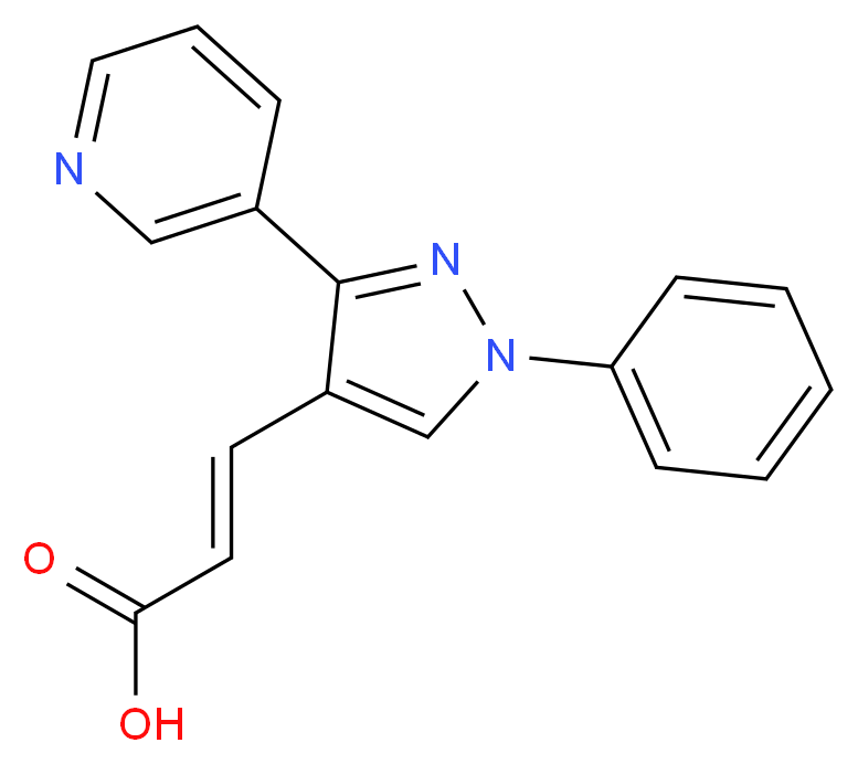 3-(1-Phenyl-3-pyridin-3-yl-1H-pyrazol-4-yl)-acrylic acid_Molecular_structure_CAS_)