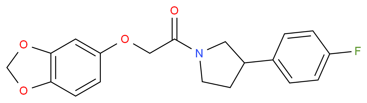 1-[(1,3-benzodioxol-5-yloxy)acetyl]-3-(4-fluorophenyl)pyrrolidine_Molecular_structure_CAS_)