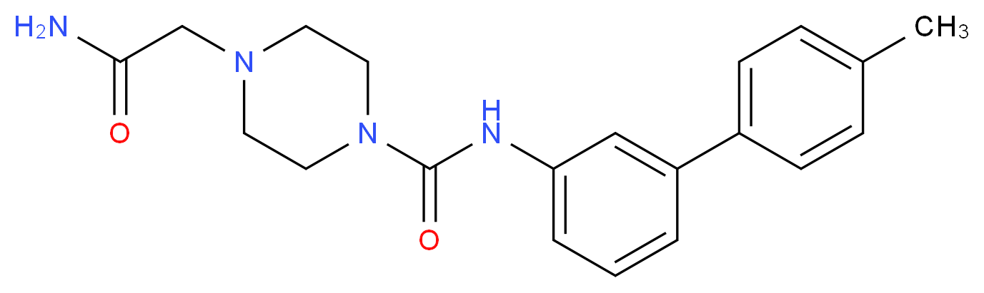 4-(2-amino-2-oxoethyl)-N-(4'-methylbiphenyl-3-yl)piperazine-1-carboxamide_Molecular_structure_CAS_)