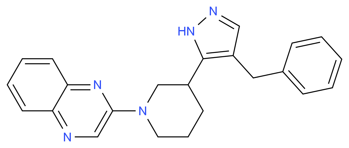 2-[3-(4-benzyl-1H-pyrazol-5-yl)piperidin-1-yl]quinoxaline_Molecular_structure_CAS_)