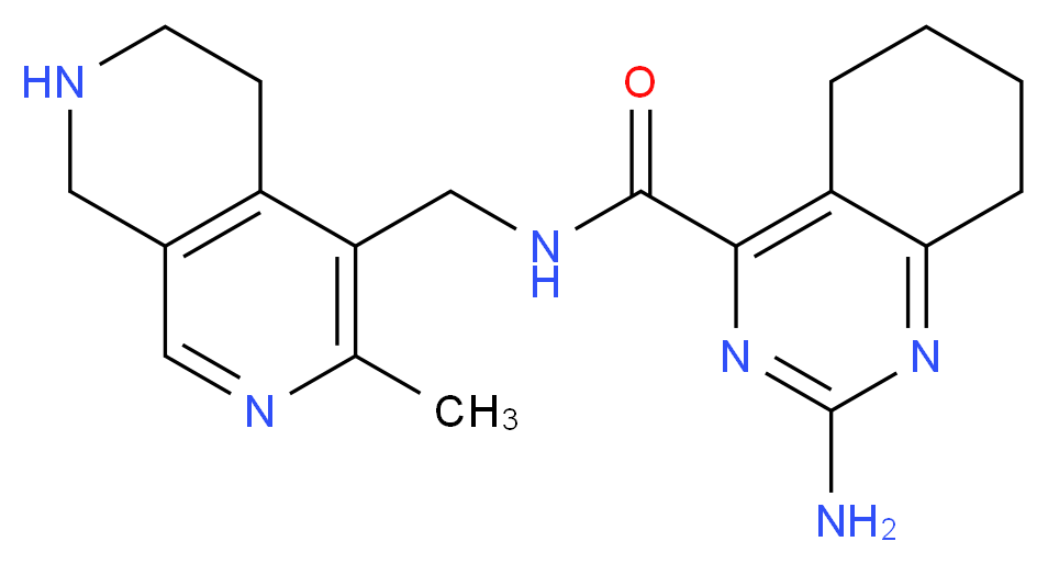 2-amino-N-[(3-methyl-5,6,7,8-tetrahydro-2,7-naphthyridin-4-yl)methyl]-5,6,7,8-tetrahydro-4-quinazolinecarboxamide_Molecular_structure_CAS_)