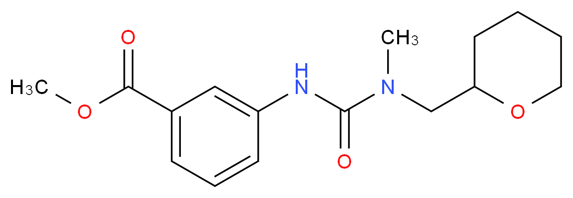 methyl 3-({[methyl(tetrahydro-2H-pyran-2-ylmethyl)amino]carbonyl}amino)benzoate_Molecular_structure_CAS_)