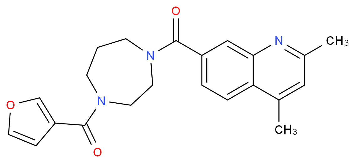 7-{[4-(3-furoyl)-1,4-diazepan-1-yl]carbonyl}-2,4-dimethylquinoline_Molecular_structure_CAS_)