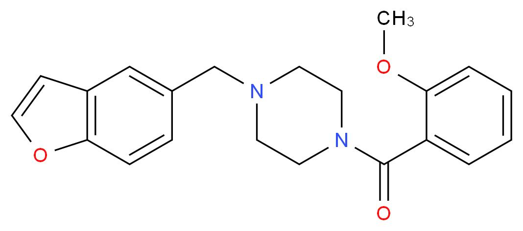 1-(1-benzofuran-5-ylmethyl)-4-(2-methoxybenzoyl)piperazine_Molecular_structure_CAS_)