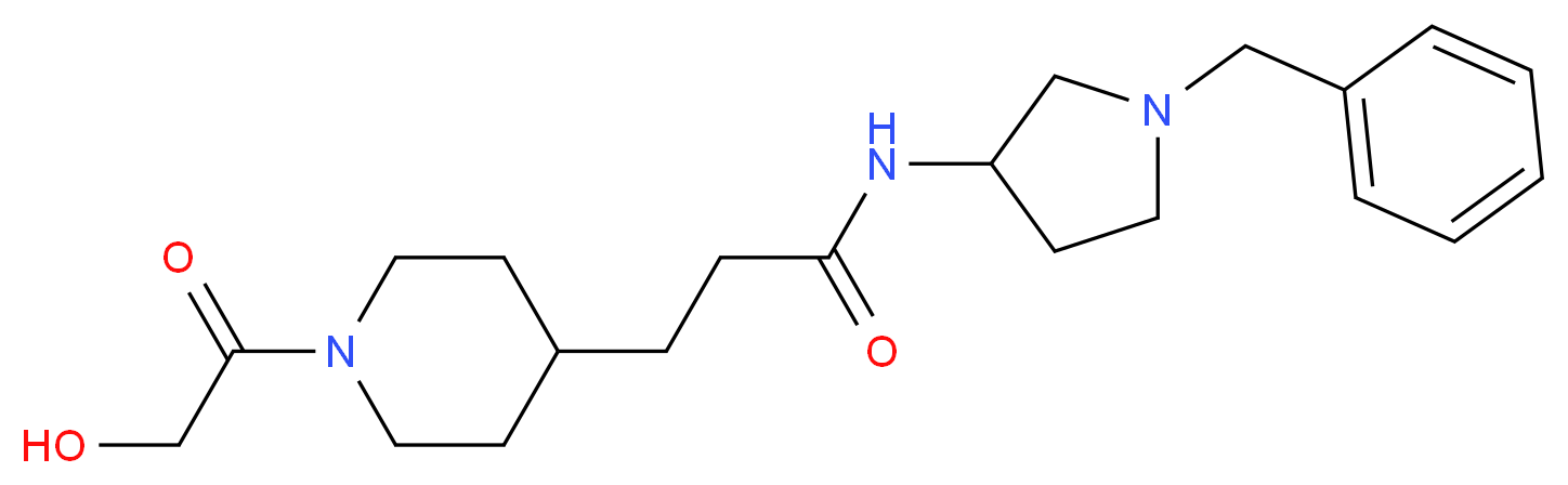 N-(1-benzylpyrrolidin-3-yl)-3-(1-glycoloylpiperidin-4-yl)propanamide_Molecular_structure_CAS_)