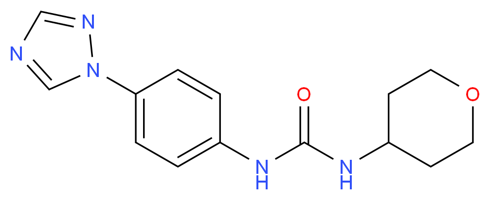 N-(tetrahydro-2H-pyran-4-yl)-N'-[4-(1H-1,2,4-triazol-1-yl)phenyl]urea_Molecular_structure_CAS_)