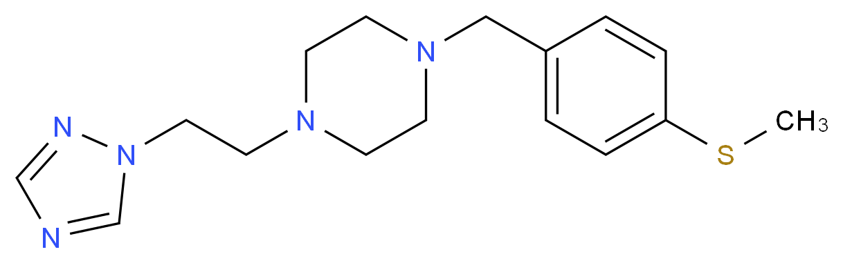 1-[4-(methylthio)benzyl]-4-[2-(1H-1,2,4-triazol-1-yl)ethyl]piperazine_Molecular_structure_CAS_)