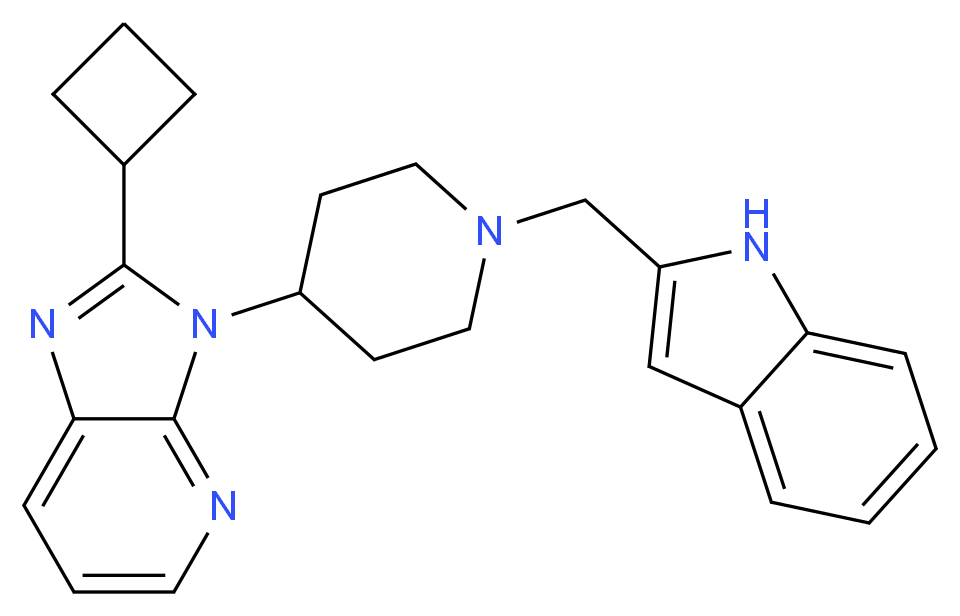 2-cyclobutyl-3-[1-(1H-indol-2-ylmethyl)-4-piperidinyl]-3H-imidazo[4,5-b]pyridine_Molecular_structure_CAS_)