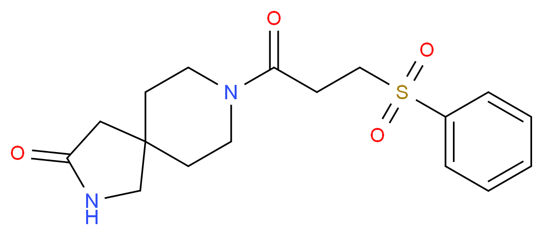 8-[3-(phenylsulfonyl)propanoyl]-2,8-diazaspiro[4.5]decan-3-one_Molecular_structure_CAS_)