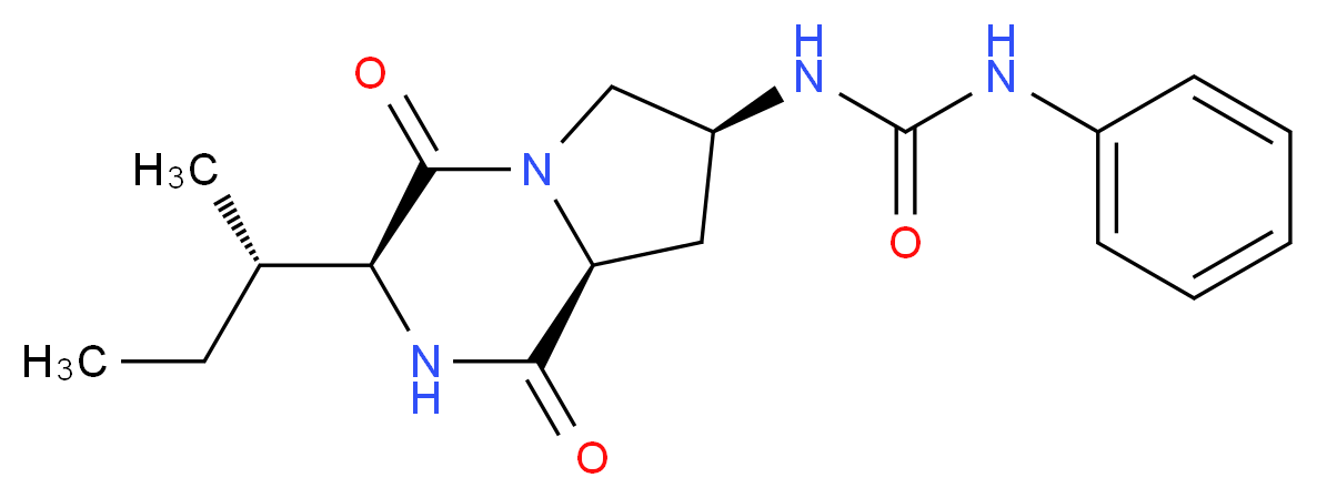 N-{(3S,7S,8aS)-3-[(1S)-1-methylpropyl]-1,4-dioxooctahydropyrrolo[1,2-a]pyrazin-7-yl}-N'-phenylurea_Molecular_structure_CAS_)