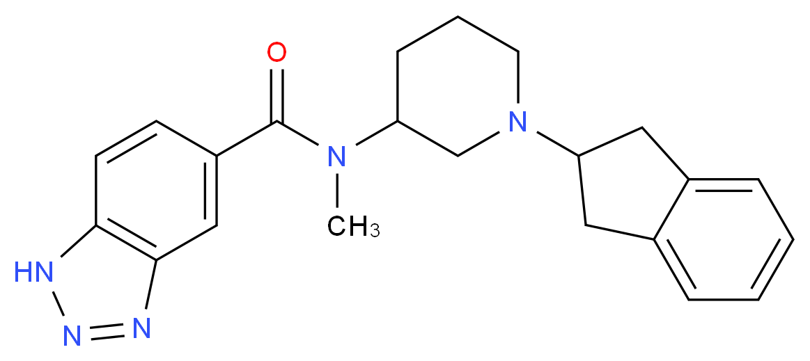 N-[1-(2,3-dihydro-1H-inden-2-yl)-3-piperidinyl]-N-methyl-1H-1,2,3-benzotriazole-5-carboxamide_Molecular_structure_CAS_)