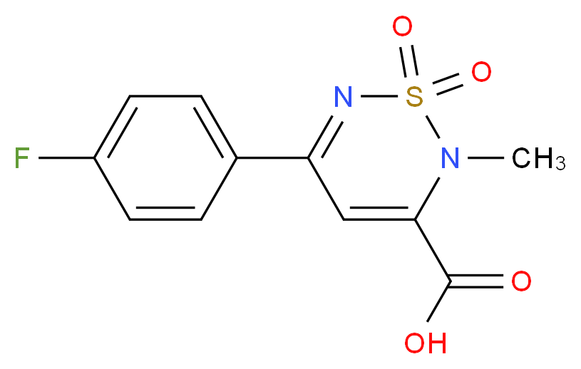 5-(4-Fluorophenyl)-2-methyl-2H-1,2,6-thiadiazine-3-carboxylic acid 1,1-dioxide_Molecular_structure_CAS_)