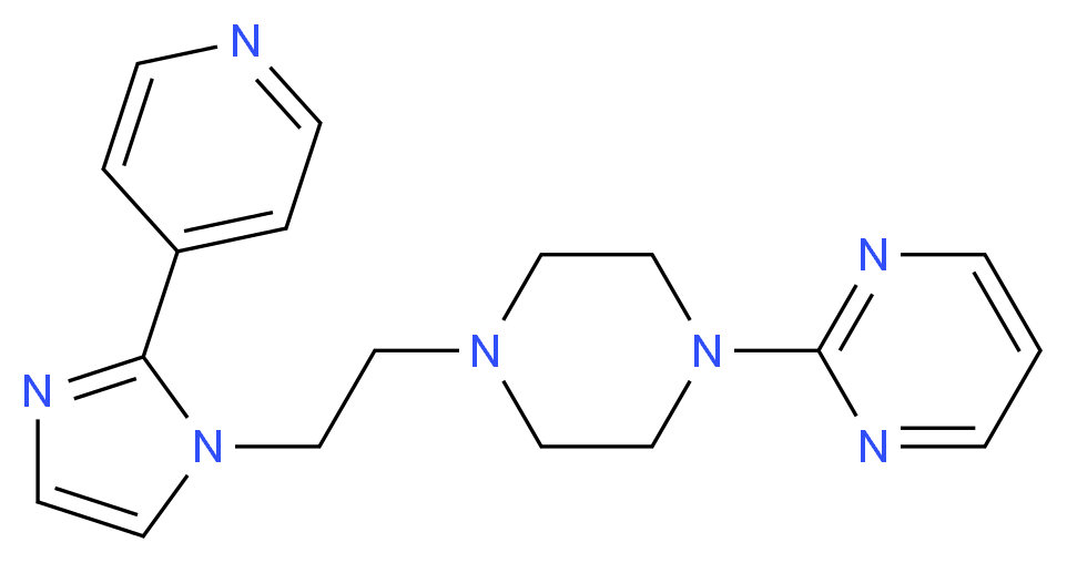 2-{4-[2-(2-pyridin-4-yl-1H-imidazol-1-yl)ethyl]piperazin-1-yl}pyrimidine_Molecular_structure_CAS_)