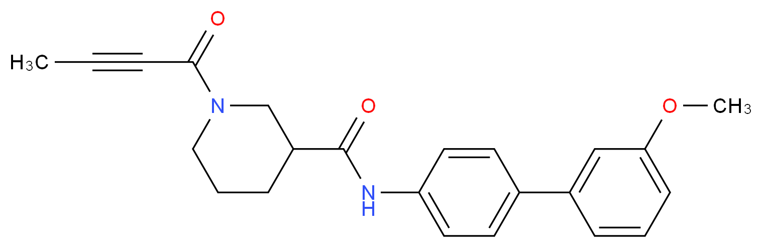 1-(2-butynoyl)-N-(3'-methoxy-4-biphenylyl)-3-piperidinecarboxamide_Molecular_structure_CAS_)